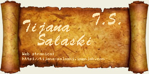 Tijana Salaški vizit kartica